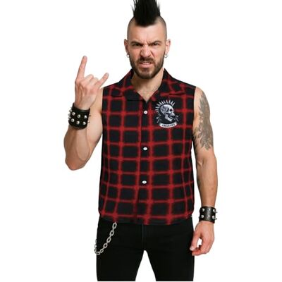 FIESTAS GUIRCA Punkskjorta för män (52–54/L) Kostymtillbehör för maskerad- och karnevalsfester Rocker och Rebel Stil Perfekt för Halloween och Fester Flerfärgad FIESTAS GUIRCA Punkskjorta för män (52–54/L) Kostymtillbehör för maskerad- och karnevalsfester Rocker och Rebel Stil Perfekt för Halloween och Fester Flerfärgad