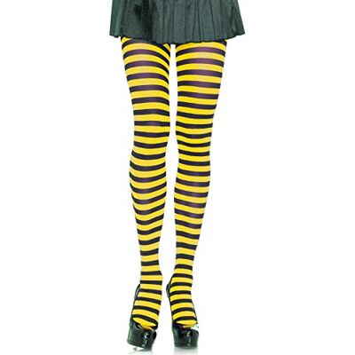Leg Avenue Damen Stripe Leggings, Schwarz/Gelb, Einheitsgröße EU Leg Avenue Damen Stripe Leggings, Schwarz/Gelb, Einheitsgröße EU