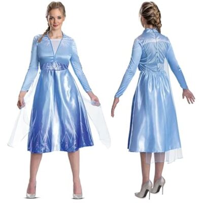 Disguise 158419B-EU Elsa Basic Plus vuxen Frozen kostym, flerfärgad, storlek M Disguise 158419B-EU Elsa Basic Plus vuxen Frozen kostym, flerfärgad, storlek M
