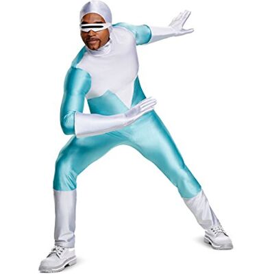 Disguise Men's Frozone Deluxe Adult Costume, Turquoise, L/XL (42-46) Disguise Men's Frozone Deluxe Adult Costume, Turquoise, L/XL (42-46)