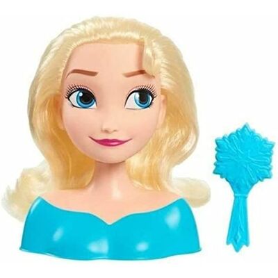 Disney Just Play 87490-JP Fryst frisörhuvud Elsa Mini 14 cm med hårborste för stylingkul, från 3 år, svart Disney Just Play 87490-JP Fryst frisörhuvud Elsa Mini 14 cm med hårborste för stylingkul, från 3 år, svart