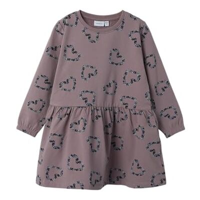 NAME IT Namn det Nmfolukria Ls sweat Dress Bru, toadstool, 92 NAME IT Namn det Nmfolukria Ls sweat Dress Bru, toadstool, 92