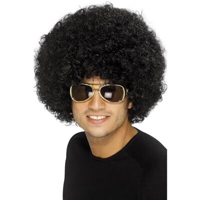 Smiffys 70-tals funky afro peruk, svart, 120 g Smiffys 70-tals funky afro peruk, svart, 120 g