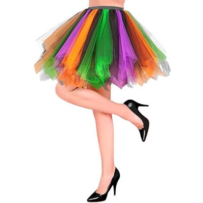 W WIDMANN MILANO Party Fashion – tutu för vuxna, flerskiktad tyllkjol, för kostymer, karneval, festival, halloween W WIDMANN MILANO Party Fashion – tutu för vuxna, flerskiktad tyllkjol, för kostymer, karneval, festival, halloween