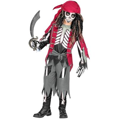 W WIDMANN MILANO Party Fashion – barndräkt skelett pirat, kostym för halloween, karnevalkostymer barn, sjörövare W WIDMANN MILANO Party Fashion – barndräkt skelett pirat, kostym för halloween, karnevalkostymer barn, sjörövare