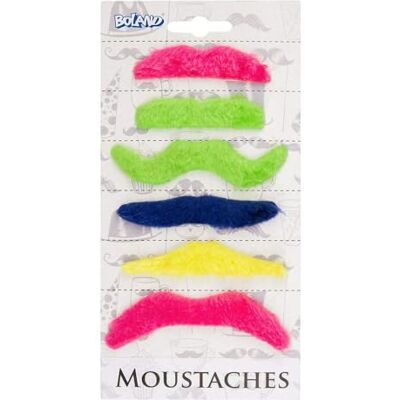 Boland Mustasch, 6 stycken, 6 färger sorterade, konstskägg, självhäftande, tillbehör, temafest, karneval, kostym, utklädnad, teater, scen Boland Mustasch, 6 stycken, 6 färger sorterade, konstskägg, självhäftande, tillbehör, temafest, karneval, kostym, utklädnad, teater, scen