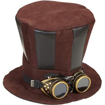 W WIDMANN MILANO Party Fashion Widmann – Cylinder steampunk, hattar och huvudbonader för vuxna, brun, en storlek W WIDMANN MILANO Party Fashion Widmann – Cylinder steampunk, hattar och huvudbonader för vuxna, brun, en storlek