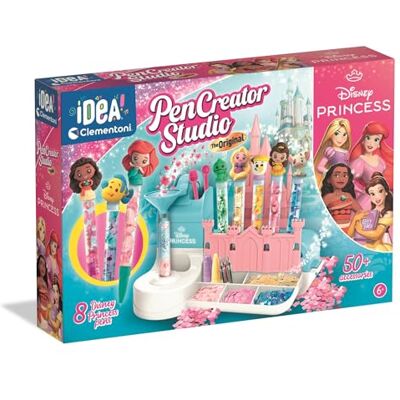 Clementoni Idea My Pen studior Disney Princess – gör-det-själv-pennset med pennor, figurer, dekorationer och klistermärken – kreativa leksaker och presentset för barn från 6 år, 18202 Clementoni Idea My Pen studior Disney Princess – gör-det-själv-pennset med pennor, figurer, dekorationer och klistermärken – kreativa leksaker och presentset för barn från 6 år, 18202