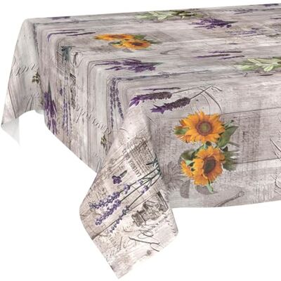 ANRO Vaxduk bordsduk tvättbar lättvårdad vattenavvisande lotuseffekt trädgårdsbordsduk Provence 180 x 140 cm skärkant ANRO Vaxduk bordsduk tvättbar lättvårdad vattenavvisande lotuseffekt trädgårdsbordsduk Provence 180 x 140 cm skärkant