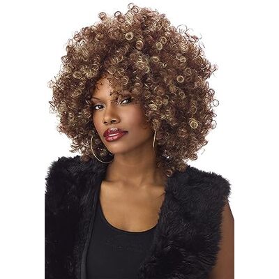 California Costumes Générique Pe866 afroblond/brun peruk 155 gram en storlek California Costumes Générique Pe866 afroblond/brun peruk 155 gram en storlek