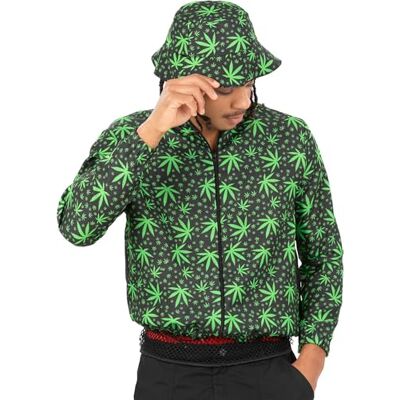 Smiffys High On Life Bomber Jacket Costume Glow in the Dark Print L Smiffys High On Life Bomber Jacket Costume Glow in the Dark Print L