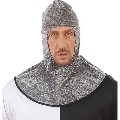 W WIDMANN MILANO Party Fashion Widmann 3287A – medeltida riddare huva, silver, krigare, hatt, huvudbonad, tillbehör, karneval, temafest W WIDMANN MILANO Party Fashion Widmann 3287A – medeltida riddare huva, silver, krigare, hatt, huvudbonad, tillbehör, karneval, temafest