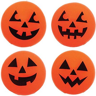 Baker Ross AX363 Pumpa blinkande studsande jetbollar – paket med 4, Halloween-festpresenter för barn och utomhusleksaker Baker Ross AX363 Pumpa blinkande studsande jetbollar – paket med 4, Halloween-festpresenter för barn och utomhusleksaker
