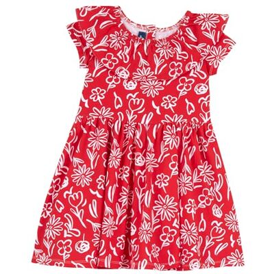 Chicco Vestito klänning för flickor och flickor, röd tryckt, 12 år, Rött tryck, 12 år Chicco Vestito klänning för flickor och flickor, röd tryckt, 12 år, Rött tryck, 12 år
