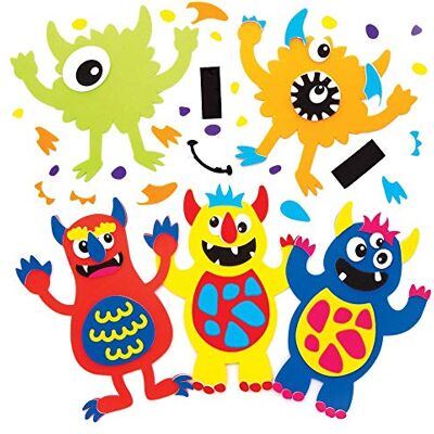 Baker Ross AW776 Monster Craft Halloween Mix & Match skummagnet (paket med 6), blandade Baker Ross AW776 Monster Craft Halloween Mix & Match skummagnet (paket med 6), blandade