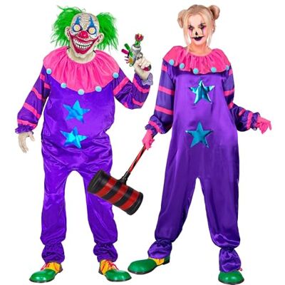 W WIDMANN MILANO Party Fashion – Kostym rymden skräck clown, overall, mördare clown, halloween utklädnad W WIDMANN MILANO Party Fashion – Kostym rymden skräck clown, overall, mördare clown, halloween utklädnad