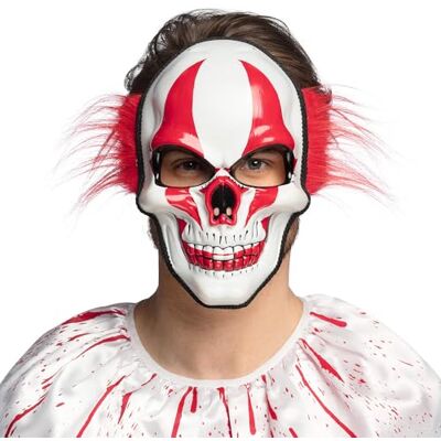 Boland 72369 – Skräck clownmask med hår, karnevalmask för kostymer, halloween, karneval och temafest Boland 72369 – Skräck clownmask med hår, karnevalmask för kostymer, halloween, karneval och temafest