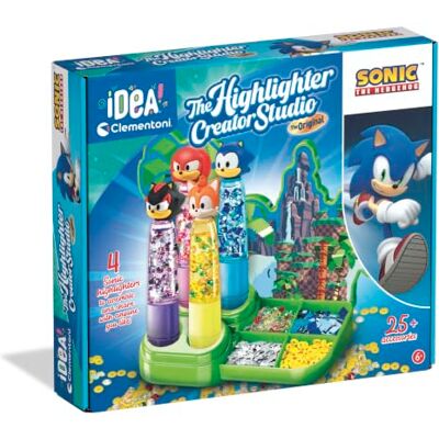 Clementoni My textmarker-studior Sonic – gör-det-själv-pennset med 4 pennor och figurer, dekorationer och klistermärken – kreativa leksaker och presentset för barn från 6 år – 18424 Clementoni My textmarker-studior Sonic – gör-det-själv-pennset med 4 pennor och figurer, dekorationer och klistermärken – kreativa leksaker och presentset för barn från 6 år – 18424