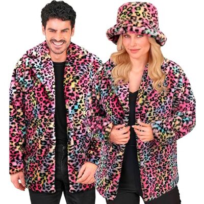 W WIDMANN MILANO Party Fashion – fuskpäls jacka för kvinnor och män, plyschjacka, kostym, festoutfit för karneval och festival W WIDMANN MILANO Party Fashion – fuskpäls jacka för kvinnor och män, plyschjacka, kostym, festoutfit för karneval och festival