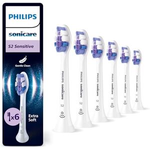 Philips Sonicare S2 Sensitive, äkta borsthuvuden, vita, 6-pack, HX6056/87 Philips Sonicare S2 Sensitive, äkta borsthuvuden, vita, 6-pack, HX6056/87
