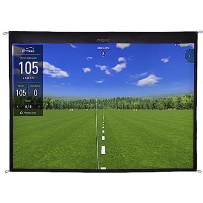 GoSports 10ft x 8ft golfsimulator slagskärm – vit matt polyester – standardprojektion GoSports 10ft x 8ft golfsimulator slagskärm – vit matt polyester – standardprojektion