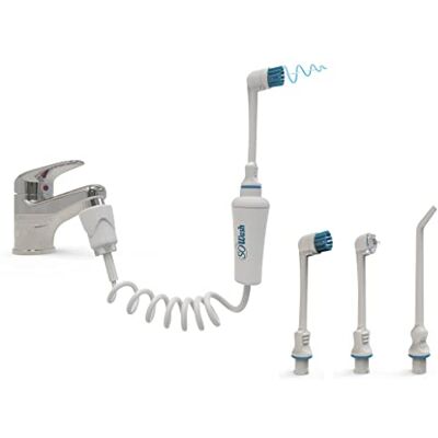 Water Powered Vattenflosser SOWASH TRIO Dental Waterflosser, Ansluts till kranen, Oral Irrigator inga batterier ingen el, vattentråd, 1 Vortexhuvud + 1 Vortice Borsthuvud + 1 Waterjet-huvud, Water Flosser, Italiensk produkt Water Powered Vattenflosser SOWASH TRIO Dental Waterflosser, Ansluts till kranen, Oral Irrigator inga batterier ingen el, vattentråd, 1 Vortexhuvud + 1 Vortice Borsthuvud + 1 Waterjet-huvud, Water Flosser, Italiensk produkt