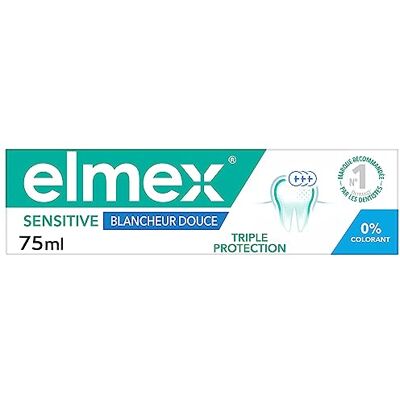 ELMEX Sensitive tandkräm mjuk vithet 0% färgämnen känsliga tänder, smärtsamma tandkött, emaljskydd 75 ml ELMEX Sensitive tandkräm mjuk vithet 0% färgämnen känsliga tänder, smärtsamma tandkött, emaljskydd 75 ml
