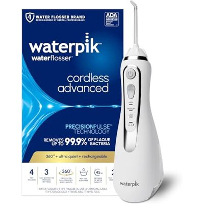Waterpik Cordless Advanced Water Flosser, Sladdlös, Vit Waterpik Cordless Advanced Water Flosser, Sladdlös, Vit