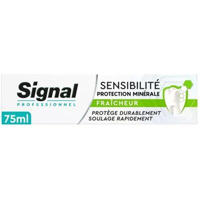 Signal Professionell tandkräm känslighet mineralskydd friskhet lindrar från 30 sek 88% naturliga ingredienser 75 ml Signal Professionell tandkräm känslighet mineralskydd friskhet lindrar från 30 sek 88% naturliga ingredienser 75 ml