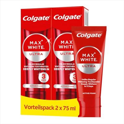 Colgate Max White Ultra Active Foam Tandkräm - Bleknings Colgate Max White Ultra Active Foam Tandkräm - Bleknings