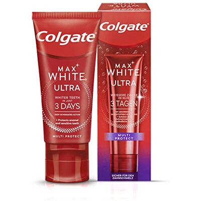 Colgate Tandkräm Max White Ultra Multi Protect 50 ml – tandkräm för vitare tänder och långvarig friskhet Colgate Tandkräm Max White Ultra Multi Protect 50 ml – tandkräm för vitare tänder och långvarig friskhet