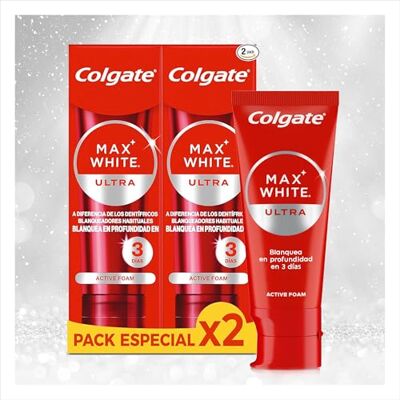 Colgate Max White Ultra Active Foam Tandkräm - Bleknings Colgate Max White Ultra Active Foam Tandkräm - Bleknings