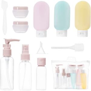 Carehabi 11 st kit påfyllningsbara reseflaskor 30/50/60/80 ml små gräddfärgade burkar klar sprayflaska schampo pumpdispenser kosmetiska tillbehör Carehabi 11 st kit påfyllningsbara reseflaskor 30/50/60/80 ml små gräddfärgade burkar klar sprayflaska schampo pumpdispenser kosmetiska tillbehör