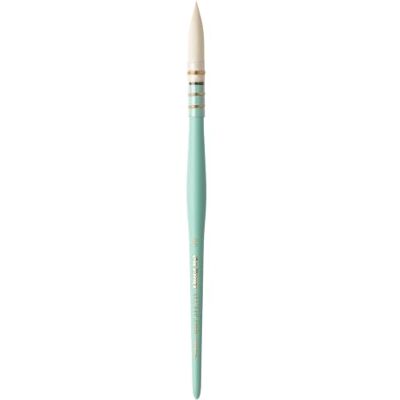 da Vinci , Pretty Mint Edition, akvarellpensel, rund, storlek 2 Extra mjuka, vågiga fibrer och 30 mm hårlängd kombinerar högt färgflöde med kontrollerad styrning. da Vinci , Pretty Mint Edition, akvarellpensel, rund, storlek 2 Extra mjuka, vågiga fibrer och 30 mm hårlängd kombinerar högt färgflöde med kontrollerad styrning.
