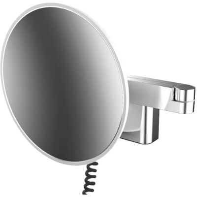Emco LED-raknings- och sminkspegel, Badrumsspegel, väggmodell, dubbelledsarm, förstoring 5-fack, rund, spiralkabel och kontakt 109506040 en storlek Emco LED-raknings- och sminkspegel, Badrumsspegel, väggmodell, dubbelledsarm, förstoring 5-fack, rund, spiralkabel och kontakt 109506040 en storlek