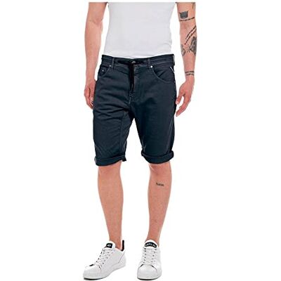 Replay Djovic jeansshorts för män, 085 Blå, 27W Replay Djovic jeansshorts för män, 085 Blå, 27W