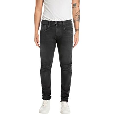 Replay herrjeans Anbass smal passform, Svart delavè 099-1, 33W / 30L Replay herrjeans Anbass smal passform, Svart delavè 099-1, 33W / 30L