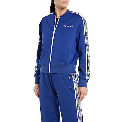 Replay Sweatjacka för kvinnor, 790 Royal Blue, L Replay Sweatjacka för kvinnor, 790 Royal Blue, L