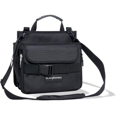 GLAMSERIES GlamCarrier kosmetik väska, sminkväska med mycket förvaringsutrymme, vikbar toalettväska med handtag och bärrem, beauty bag för makeup artister, frisörer GLAMSERIES GlamCarrier kosmetik väska, sminkväska med mycket förvaringsutrymme, vikbar toalettväska med handtag och bärrem, beauty bag för makeup artister, frisörer