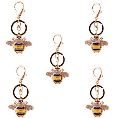 Generic GOLDEN STRAWBERRY 5 st strass litet bi nyckelring humla bi gnistrande nyckelring djur nyckelring dekoration (gloden), gyllene, S, GYLLENE, S, Modern Generic GOLDEN STRAWBERRY 5 st strass litet bi nyckelring humla bi gnistrande nyckelring djur nyckelring dekoration (gloden), gyllene, S, GYLLENE, S, Modern
