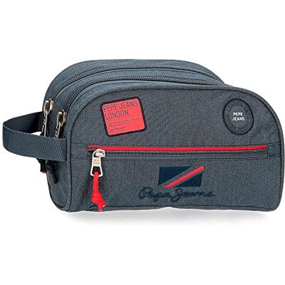 Pepe Jeans Kay Neceser Två fack Adaptiv Blå 26x16x12 cms Polyester, Blå, Talla única, anpassningsbar necessär med två fack Pepe Jeans Kay Neceser Två fack Adaptiv Blå 26x16x12 cms Polyester, Blå, Talla única, anpassningsbar necessär med två fack