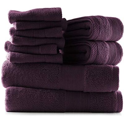 Hearth & Harbor badhanddukar för badrum – 100% ringspunnen bomull lyxiga badrumshanddukar – mjuka och mycket absorberande badhandduksset, 10 delar set (2 badhanddukar, 2 handdukar, 6 tvättlappar) – Hearth & Harbor badhanddukar för badrum – 100% ringspunnen bomull lyxiga badrumshanddukar – mjuka och mycket absorberande badhandduksset, 10 delar set (2 badhanddukar, 2 handdukar, 6 tvättlappar) –