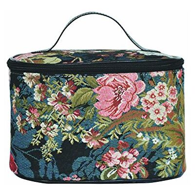 Signare Gobeläng toalettväska smink sminkväska för kvinnor med William Morris Design, Pion Signare Gobeläng toalettväska smink sminkväska för kvinnor med William Morris Design, Pion