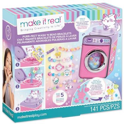 Make It Real Purrfect Wash N' Bead Armband - Kreativt set för barn Make It Real Purrfect Wash N' Bead Armband - Kreativt set för barn