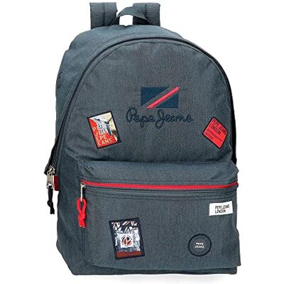 Pepe Jeans Kay Skolryggsäck Blå 31x44x15 cms Polyester 23,87L, Blå, Talla única, skolryggsäck Pepe Jeans Kay Skolryggsäck Blå 31x44x15 cms Polyester 23,87L, Blå, Talla única, skolryggsäck