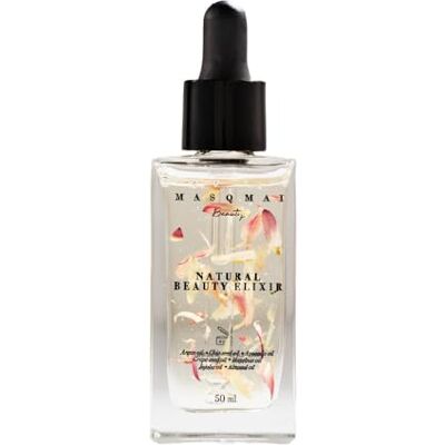 MASQMAI Natural Beauty Elixir, 100% naturlig olja, näring, regenererar och återfuktar, alla hudtyper, 50 ml. MASQMAI Natural Beauty Elixir, 100% naturlig olja, näring, regenererar och återfuktar, alla hudtyper, 50 ml.