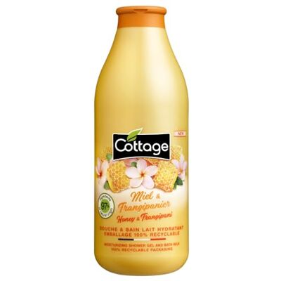 Cottage Dusch- och badgel återfuktande mjölk honung och frangipaniblomma 97% naturliga ingredienser 750 ml tillverkad i Frankrike Cottage Dusch- och badgel återfuktande mjölk honung och frangipaniblomma 97% naturliga ingredienser 750 ml tillverkad i Frankrike