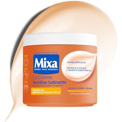 Mixa Anti-Grisaille fuktgivande kräm intensivt ger 48 timmar och återupplivar glansen ren & shea kakaosmör mycket torr, matt till mörk hud 400 ml Mixa Anti-Grisaille fuktgivande kräm intensivt ger 48 timmar och återupplivar glansen ren & shea kakaosmör mycket torr, matt till mörk hud 400 ml