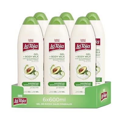 La Toja Mjölk Avocado dusch- och kroppsgel, 6-pack på 600 ml (3 600 ml), strålande hud, mjuk och hälsosam, tar hand om huden 4050 g La Toja Mjölk Avocado dusch- och kroppsgel, 6-pack på 600 ml (3 600 ml), strålande hud, mjuk och hälsosam, tar hand om huden 4050 g
