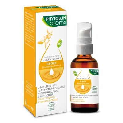 PHYTOSUN AROMS Ekologisk jojoba-vegetabilisk olja 100% ren och jungfru minskade hudfel, hudfuktgivande och skydd 50 ml PHYTOSUN AROMS Ekologisk jojoba-vegetabilisk olja 100% ren och jungfru minskade hudfel, hudfuktgivande och skydd 50 ml